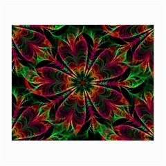 Multicolored Flower Mandala Wallpaper Kaleidoscope Pattern Small Glasses Cloth (2 Sides) by 99art