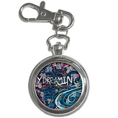 Graffiti Art Psychedelic Art Graphic Design Modern Art Key Chain Watches by 99art