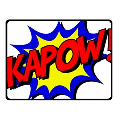 Kapow-comic-comic-book-fight Fleece Blanket (small) by 99art