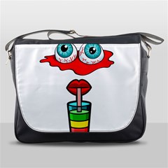 Animation-eyes-cartoon-cute-comic Messenger Bag by 99art