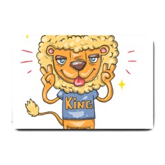 Animation-lion-animals-king-cool Small Doormat by 99art