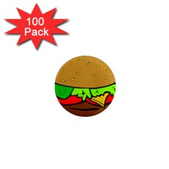 Hamburger-cheeseburger-fast-food 1  Mini Magnets (100 Pack)  by 99art