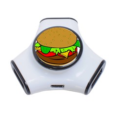 Hamburger-cheeseburger-fast-food 3-port Usb Hub by 99art