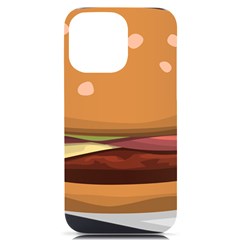 Hamburger-cheeseburger-burger-lunch Iphone 14 Pro Max Black Uv Print Case by 99art