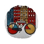 Amsterdam Graphic Design Poster Illustration Standard 15  Premium Flano Round Cushions Front