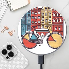 Amsterdam Graphic Design Poster Illustration Wireless Fast Charger(white) by 99art