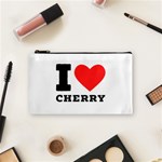 I love cherry Cosmetic Bag (Small) Front