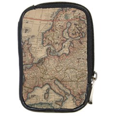 Old Vintage Classic Map Of Europe Compact Camera Leather Case by B30l