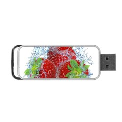 Red Strawberries Water Squirt Strawberry Fresh Splash Drops Portable Usb Flash (two Sides) by B30l