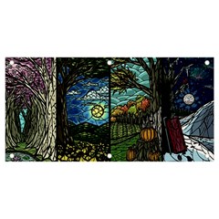 Four Assorted Illustrations Collage Winter Autumn Summer Picture Banner And Sign 4  X 2  by danenraven