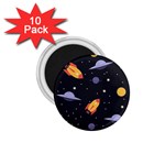 Cosmos Rockets Spaceships Ufos 1.75  Magnets (10 pack)  Front