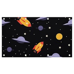 Cosmos Rockets Spaceships Ufos Banner And Sign 7  X 4  by Cowasu