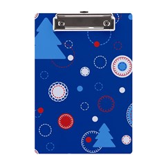 Christmas Pattern Tree Design A5 Acrylic Clipboard by Cowasu