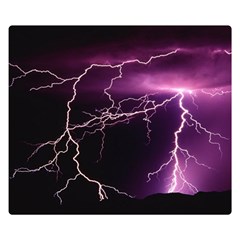 Storm Flashlight Space Nature Two Sides Premium Plush Fleece Blanket (small) by Cowasu
