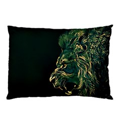 Angry Male Lion Pillow Case by Cowasu