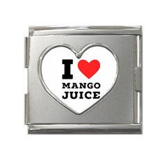 I Love Mango Juice  Mega Link Heart Italian Charm (18mm) by ilovewhateva