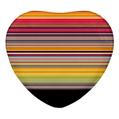 Neopolitan Horizontal Lines Strokes Heart Glass Fridge Magnet (4 Pack) by Bangk1t