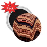 Jagged Pink Amplitude Waves 2.25  Magnets (10 pack)  Front