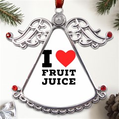 I Love Fruit Juice Metal Angel With Crystal Ornament by ilovewhateva