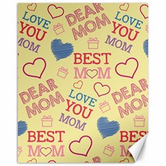 Love Mom Happy Mothers Day I Love Mom Graphic Pattern Canvas 16  X 20  by Ravend