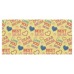 Love Mom Happy Mothers Day I Love Mom Graphic Pattern Banner And Sign 6  X 3  by Ravend