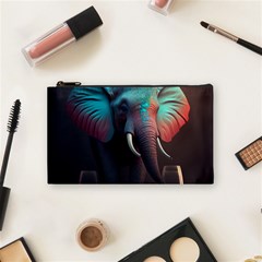 Elephant Tusks Trunk Wildlife Africa Cosmetic Bag (small) by Ndabl3x