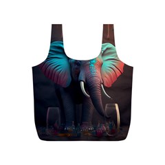 Elephant Tusks Trunk Wildlife Africa Full Print Recycle Bag (s) by Ndabl3x