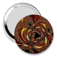 Geometric Art Fractal Abstract Art 3  Handbag Mirrors by Ndabl3x