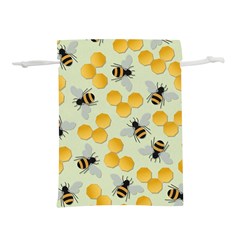 Honey Bee Bees Pattern Lightweight Drawstring Pouch (s) by Ndabl3x