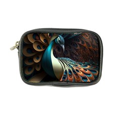 Peacock Bird Feathers Plumage Colorful Texture Abstract Coin Purse by Wav3s