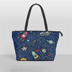 Cat-cosmos-cosmonaut-rocket Classic Shoulder Handbag by Wav3s