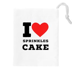 I Love Sprinkles Cake Drawstring Pouch (4xl) by ilovewhateva