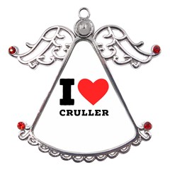 I Love Cruller Metal Angel With Crystal Ornament by ilovewhateva