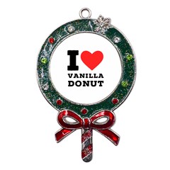 I Love Vanilla Donut Metal X mas Lollipop With Crystal Ornament by ilovewhateva