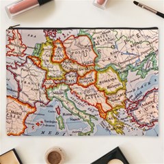 Map Europe Globe Countries States Cosmetic Bag (xxxl) by Ndabl3x