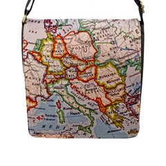 Map Europe Globe Countries States Flap Closure Messenger Bag (l) by Ndabl3x