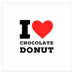 I Love Chocolate Donut Square Satin Scarf (36  X 36 ) by ilovewhateva