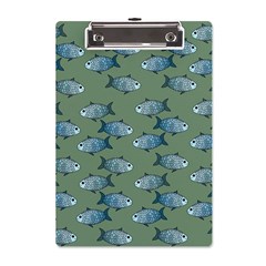 Fishes Pattern Background Theme A5 Acrylic Clipboard by Vaneshop