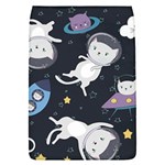 Space Cat Illustration Pattern Astronaut Removable Flap Cover (L) Front