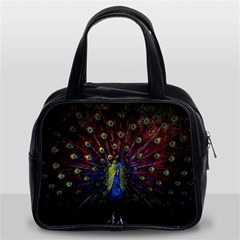 Peacock Feathers Classic Handbag (two Sides) by Wav3s