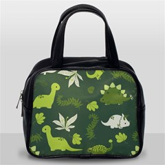 Cute Dinosaur Pattern Classic Handbag (one Side) by Wav3s