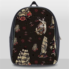 Vintage Tattoos Nautical School Bag (xl) by Vaneshop