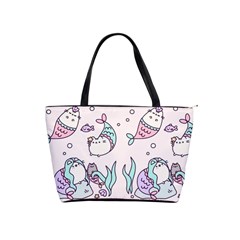 Cartoon Cat Cute Animal Design Drawing Illustration Kawaii Classic Shoulder Handbag by Grandong