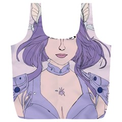 Futuristic Woman Full Print Recycle Bag (xxl) by Fundigitalart234