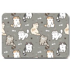 Cute Cat Pattern Cartoon Large Doormat by Cowasu