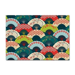 Japanese Fans Bright Pattern Sticker A4 (100 Pack) by Cowasu