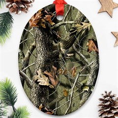 Realtree Camo Seamless Pattern Ornament (oval) by Cowasu