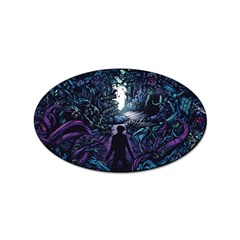 Horror Psychedelic Art Sticker (oval) by Cowasu