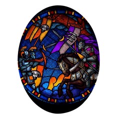 The Game Monster Stained Glass Oval Glass Fridge Magnet (4 Pack) by Cowasu