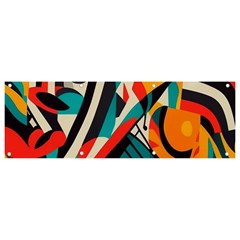 Colorful Abstract Banner And Sign 9  X 3  by Jack14